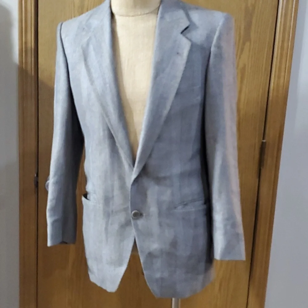 Yves Saint Laurent grey striped blazer suit jacket